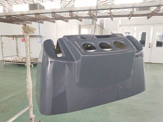 Custom fiberglass loader engine hood Fiberglass agricultural vehicle components