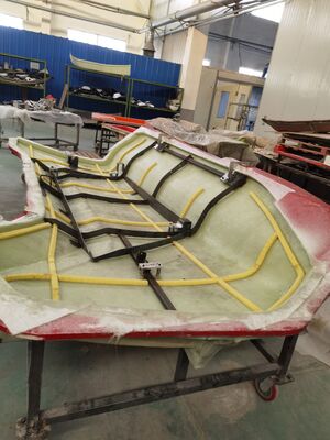 Custom fiberglass loader engine hood Fiberglass agricultural vehicle components