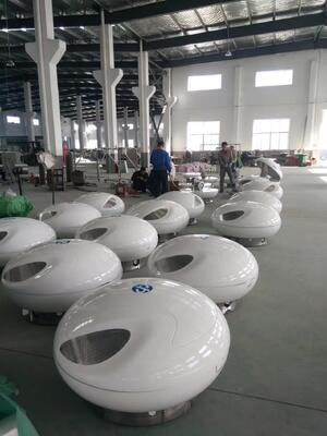 Anti-corrosion fiberglass cover or shell for marine equipment