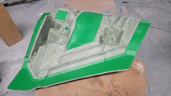 ODM FRP bus body kit for European market Fiberglass composite bus front body shell Custom GRP bus body components for coach builder