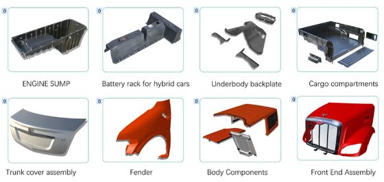 SMC Molding FRP Truck Body Great Wear Resistance ISO/TS-16949 Approved