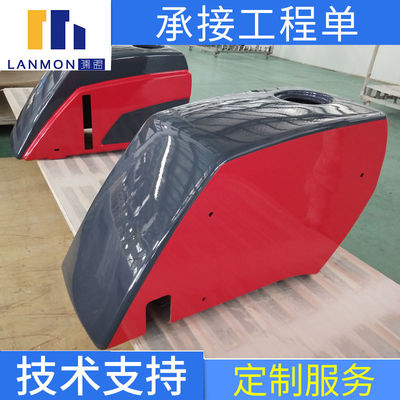 Durable Fiberglass Trailer Parts FRP Tractor Bonnet Fire Retardant UV Protection